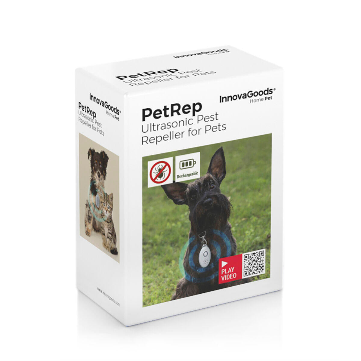 Antiparásitos por Ultrasonidos Recargable para Mascotas PetRep